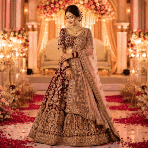 blush royale bridal lehenga