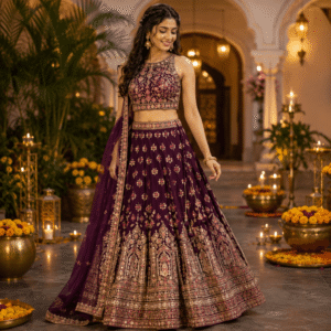 purple majesty designer ethnic set