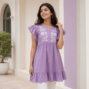 ruffle sleeve top